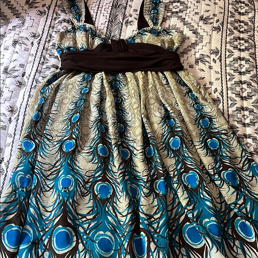Bobbie Bee Peacock Dress Size 12